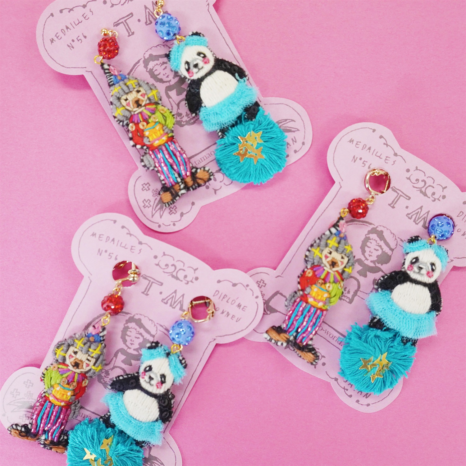 【数量限定】刺繍ピアス/刺繍イヤリング