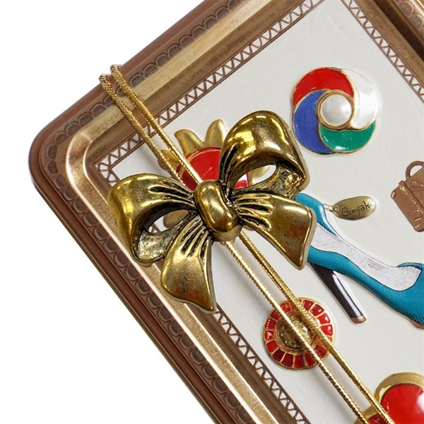 選べるボタン付きミニジュエルボタン缶【低糖質＆グルテンフリー】(ヴィンテージ風のリボンボタン)