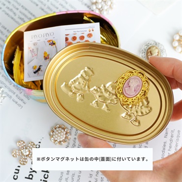 ボタンマグネット付き　ピヨコレ缶 詳細画像
