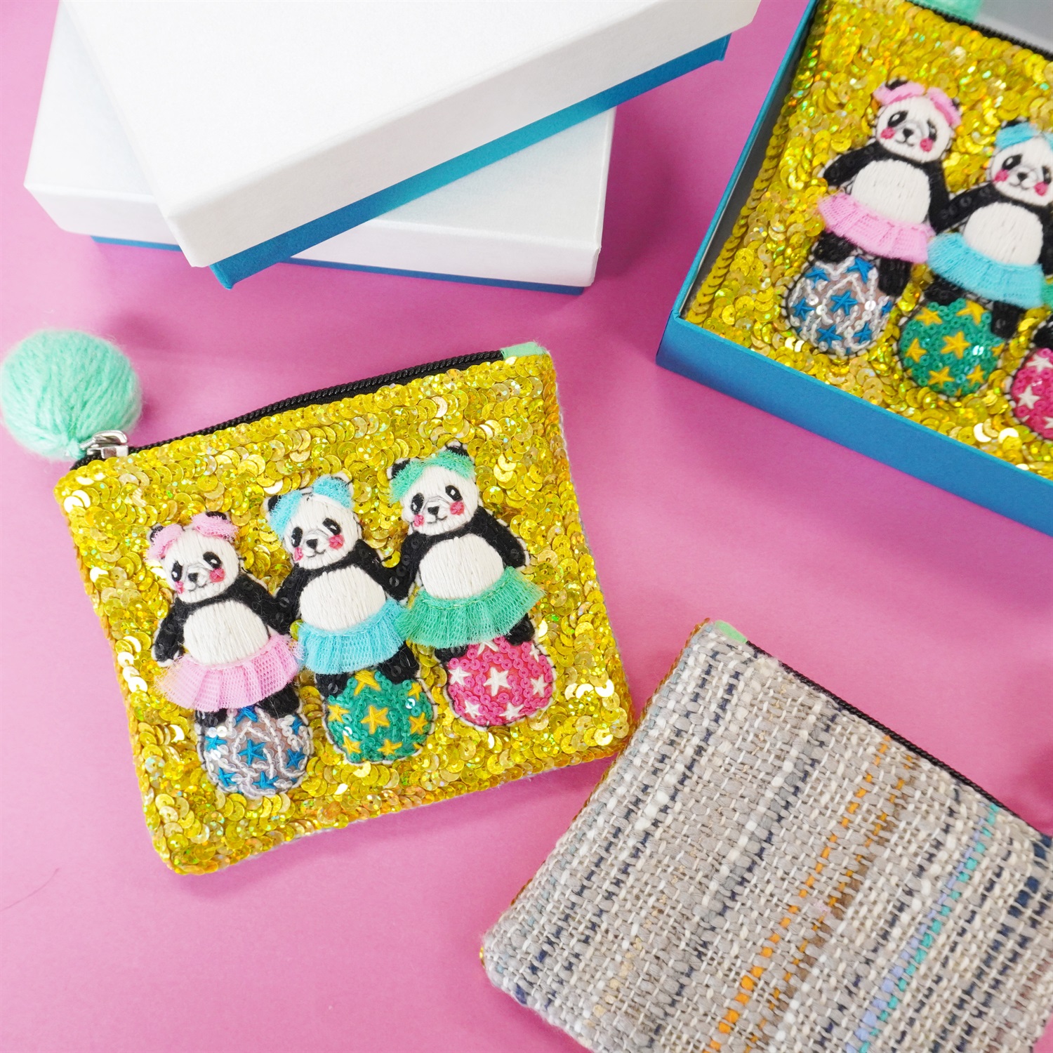 刺繍ポーチ　低糖質チョコレートクランチ付き【低糖質】 詳細画像